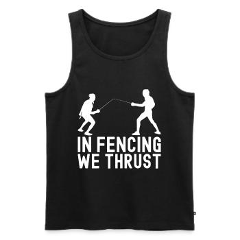 Fechten Fechtsport - Männer Premium Bio Tank Top - Schwarz - Vorne - Michal (187cm)