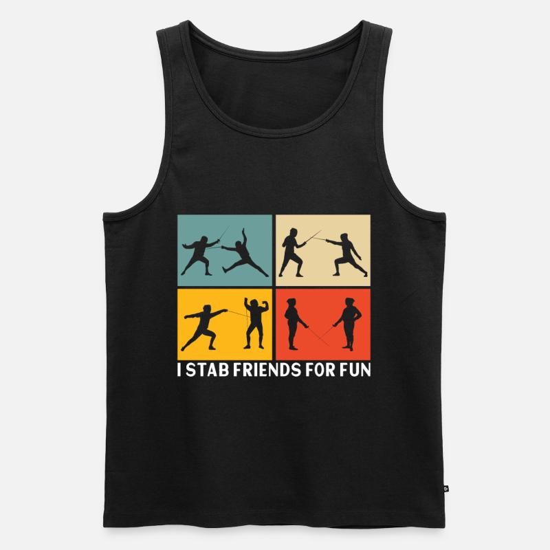 Fechten Fechtsport - Männer Premium Bio Tank Top - Schwarz
