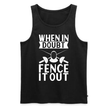 Fechten Fechtsport - Männer Premium Bio Tank Top - Schwarz - Vorne - Michal (187cm)