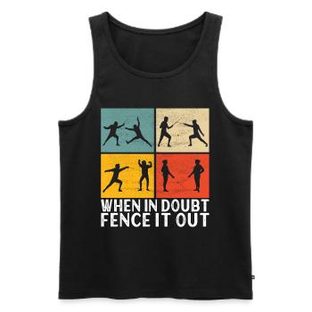 Fechten Fechtsport - Männer Premium Bio Tank Top - Schwarz - Vorne - Michal (187cm)