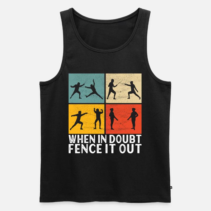 Fechten Fechtsport - Männer Premium Bio Tank Top - Schwarz