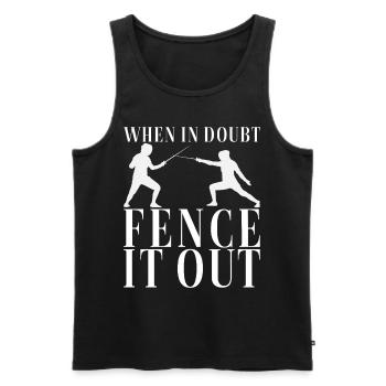 Fechten Fechtsport - Männer Premium Bio Tank Top - Schwarz - Vorne - Michal (187cm)