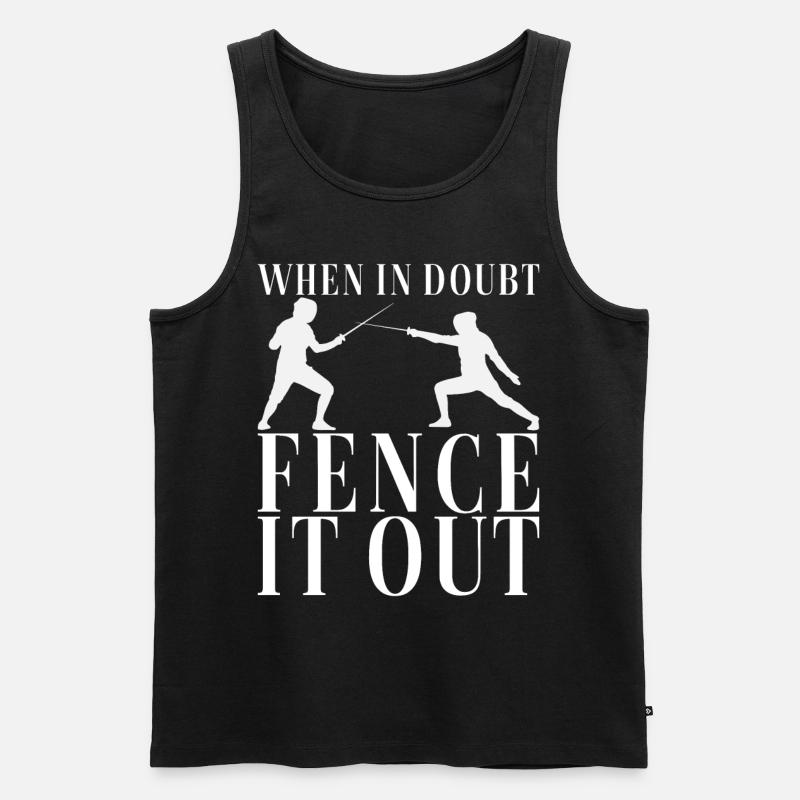 Fechten Fechtsport - Männer Premium Bio Tank Top - Schwarz