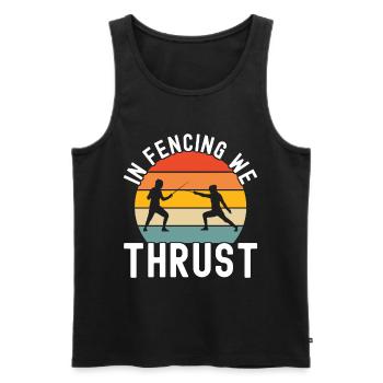 Fechten Fechtsport - Männer Premium Bio Tank Top - Schwarz - Vorne - Michal (187cm)
