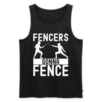 Fechten Fechtsport - Männer Premium Bio Tank Top - Schwarz - Vorne - Michal (187cm)