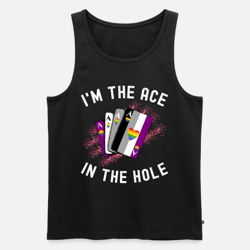 Asexuell Ace - Männer Premium Bio Tank Top - Schwarz