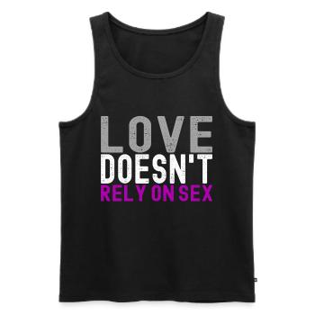 Asexual Ace - Men's Premium Organic Tank Top - black - Front - AI Model Male 178 light (178cm)