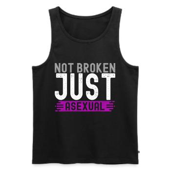 Asexual Ace - Men's Premium Organic Tank Top - black - Front - Michal (187cm)