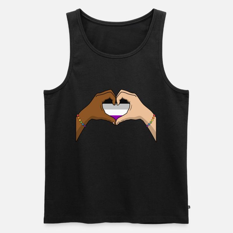 Asexuell Ace - Männer Premium Bio Tank Top - Schwarz