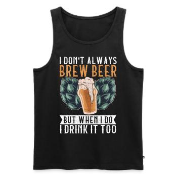 Beer Brewer Beer Brewing - Men's Premium Organic Tank Top - black - Front - AI Model Male 178 light (178cm)