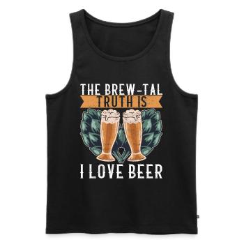 Beer Brewer Beer Brewing - Men's Premium Organic Tank Top - black - Front - AI Model Male 178 light (178cm)