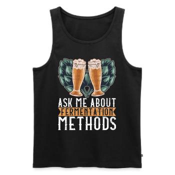 Beer Brewer Beer Brewing - Men's Premium Organic Tank Top - black - Front - AI Model Male 178 light (178cm)