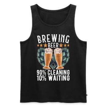 Beer Brewer Beer Brewing - Men's Premium Organic Tank Top - black - Front - AI Model Male 178 light (178cm)