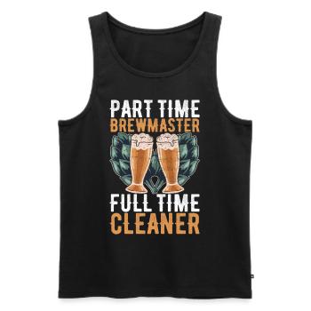 Beer Brewer Beer Brewing - Men's Premium Organic Tank Top - black - Front - AI Model Male 178 light (178cm)