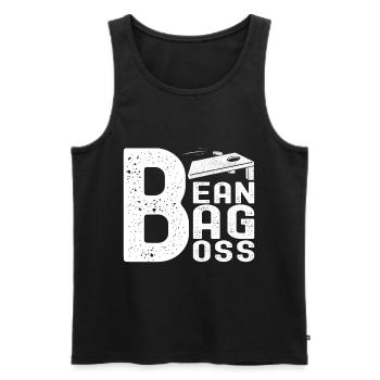 Cornhole Player Cornhole Board - Men's Premium Organic Tank Top - black - Front - AI Model Male 178 light (178cm)