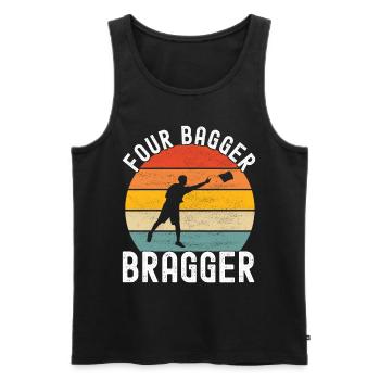 Cornhole Player Cornhole Board - Men's Premium Organic Tank Top - black - Front - AI Model Male 178 light (178cm)