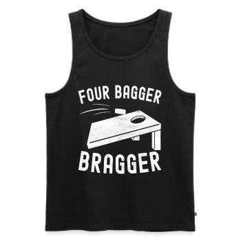 Cornhole Player Cornhole Board - Men's Premium Organic Tank Top - black - Front - AI Model Male 178 light (178cm)