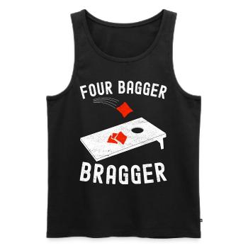 Cornhole Player Cornhole Board - Men's Premium Organic Tank Top - black - Front - AI Model Male 178 light (178cm)