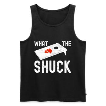 Cornhole Player Cornhole Board - Men's Premium Organic Tank Top - black - Front - AI Model Male 178 light (178cm)