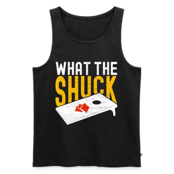 Cornhole Player Cornhole Board - Men's Premium Organic Tank Top - black - Front - AI Model Male 178 light (178cm)
