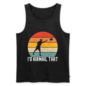 Cornhole Player Cornhole Board - Men's Premium Organic Tank Top - black - Front - AI Model Male 178 light (178cm)