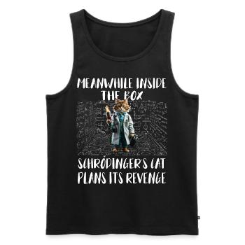 Meanwhile, in box Schroedingers cat plans revenge - Männer Premium Bio Tank Top - Schwarz - Vorne - AI Model Male 178 light (178cm)
