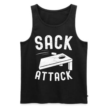 Cornhole Player Cornhole Board - Men's Premium Organic Tank Top - black - Front - AI Model Male 178 light (178cm)