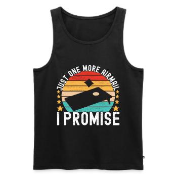 Cornhole Player Cornhole Board - Men's Premium Organic Tank Top - black - Front - AI Model Male 178 light (178cm)