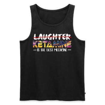 Nicht Lachen sondern Ketamin ist die beste Medizin - Männer Premium Bio Tank Top - Schwarz - Vorne - Michal (187cm)