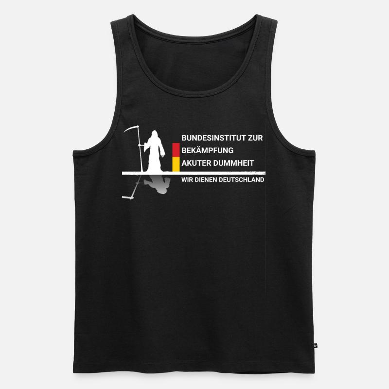 Bundesinstitut zur Bekämpfung von Dummheit - Männer Premium Bio Tank Top - Schwarz