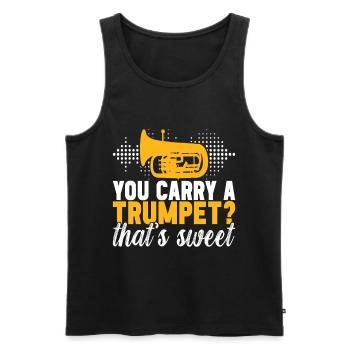 Euphonium Bariton Tenorhorn - Männer Premium Bio Tank Top - Schwarz - Vorne - Michal (187cm)