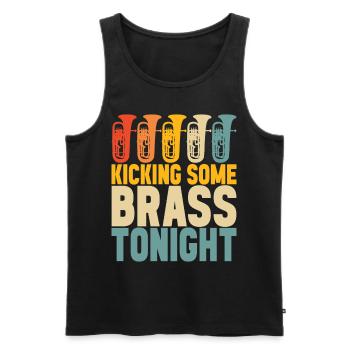 Euphonium baritone tenor horn - Men's Premium Organic Tank Top - black - Front - Michal (187cm)