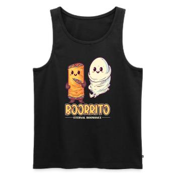 Boorrito - Burrito Ghost Halloween : L'éternel - Débardeur bio Premium Homme - noir - Devant - AI Model Male 178 light (178cm)
