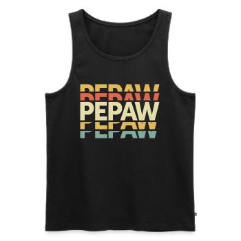 Pepaw Legendary Love Grandpa Father's Day - Men's Premium Organic Tank Top - black - Front - Michal (187cm)