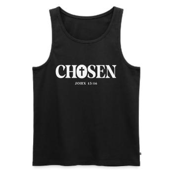 Chosen - John 15-16 Christian Quote Design - Men's Premium Organic Tank Top - black - Front - Michal (187cm)