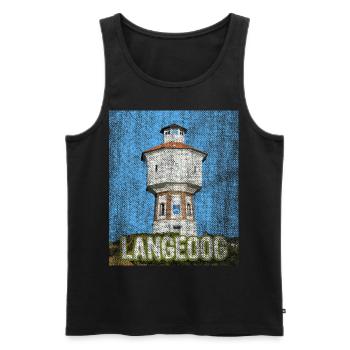 Island of Langeoog Longing - Men's Premium Organic Tank Top - black - Front - AI Model Male 178 light (178cm)