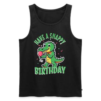 Have a Snappy Birthday - Men's Premium Organic Tank Top - black - Front - AI Model Male 178 light (178cm)