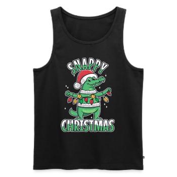 Snappy christmas - Men's Premium Organic Tank Top - black - Front - AI Model Male 178 light (178cm)