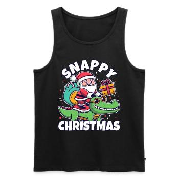Snappy christmas - Men's Premium Organic Tank Top - black - Front - AI Model Male 178 light (178cm)