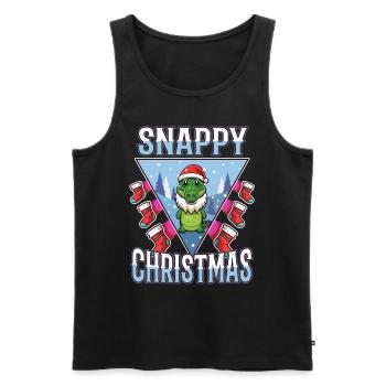 Snappy christmas - Men's Premium Organic Tank Top - black - Front - AI Model Male 178 light (178cm)