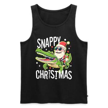Snappy christmas - Men's Premium Organic Tank Top - black - Front - AI Model Male 178 light (178cm)
