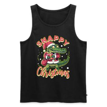 Snappy christmas - Men's Premium Organic Tank Top - black - Front - AI Model Male 178 light (178cm)