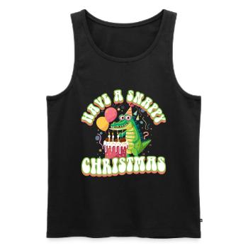 Have a Snappy Birthday - Men's Premium Organic Tank Top - black - Front - AI Model Male 178 light (178cm)