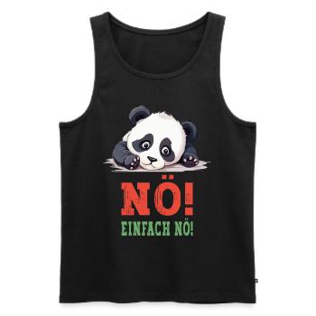Nope Just Nope No No Panda Bear Cute Funny Saying - Men's Premium Organic Tank Top - black - Front - AI Model Male 178 light (178cm)