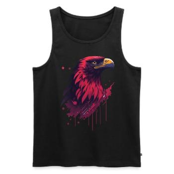Eagle Pride Sport and Nation Coat of Arms Mascot - Men's Premium Organic Tank Top - black - Front - Michal (187cm)
