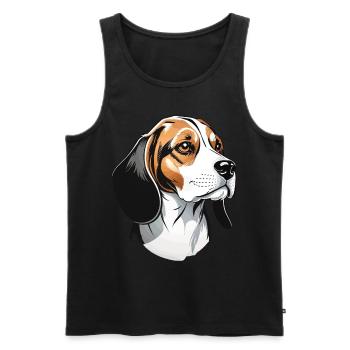 Beagle Streetwear Style Dog Lover Design - Débardeur bio Premium Homme - noir - Devant - Michal (187cm)