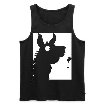 Funny Llama Silhouette Cheeky Fun Llamas - Men's Premium Organic Tank Top - black - Front - Michal (187cm)