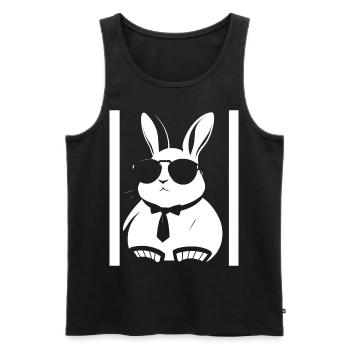 Funny Rabbit Sunglasses Cool Sunglas Rabbit - Men's Premium Organic Tank Top - black - Front - Michal (187cm)