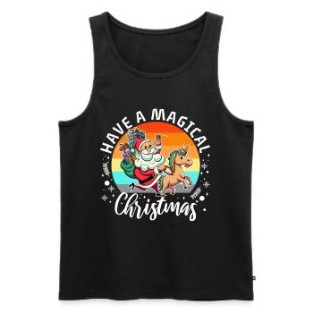 Have a magical christmas - Männer Premium Bio Tank Top - Schwarz - Vorne - Michal (187cm)