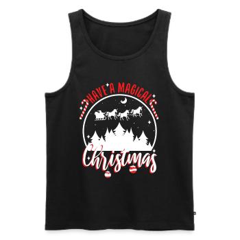 Have a magical christmas - Männer Premium Bio Tank Top - Schwarz - Vorne - Michal (187cm)